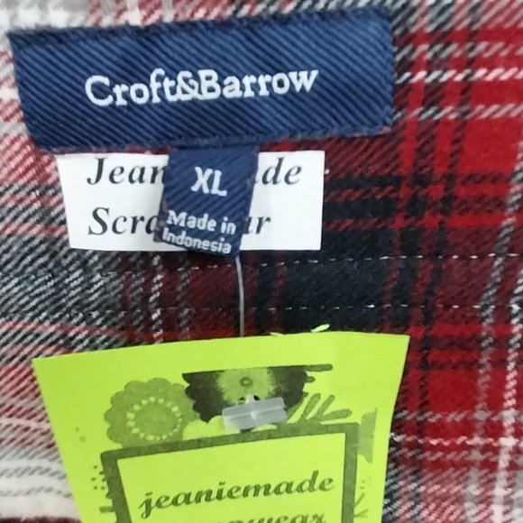 2705 Size XL Upcycled Croft & Borrow Create Your Own Sunshine Button Down Shirt - Picture 6 of 7